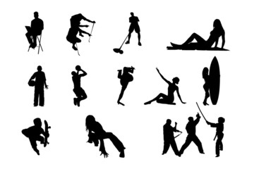 People Vector Silhouette - 07