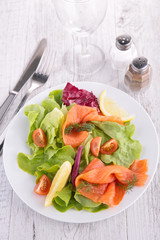 salad with salmon