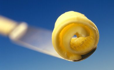 Curl of Butter on a spreading knife
