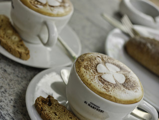 Seitlich Kaffee Kekse