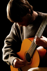 Acoustic guitar guitarist player