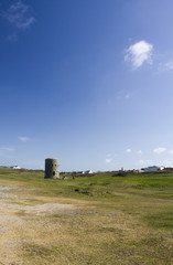loophole towers on a golf course in Guernsey