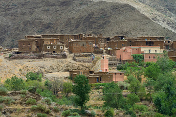 Old village in the Atlas Mountains, Morocco