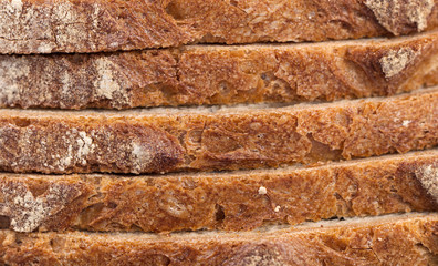 Sliced bread background.