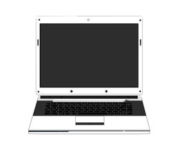 realistic vector laptop isolated on white