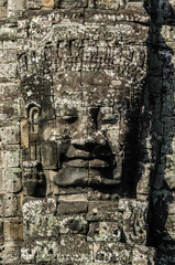 Stone head sculpture in Angkor - Cambodia
