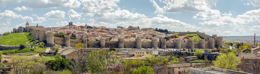 Fototapeta na wymiar Panorama of the City of Avila, Spain
