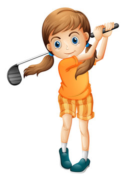A young golf player