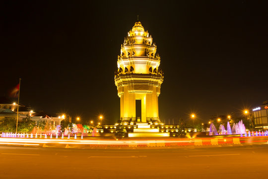 independence monument in phnom penh,Cambodia