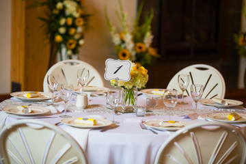 Wedding Table Centerpieces with Flowers