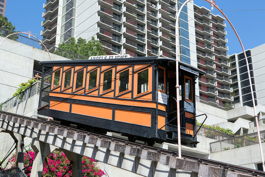 Angels Flight In Los Angeles Downtown