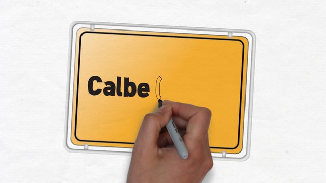 Calbe Saale Ortseingangsschild Ortseingang Stadt