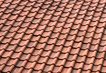Red tile roof, seamless background