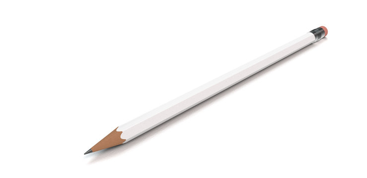 Bleistift isoliert auf weißem Hintergrund