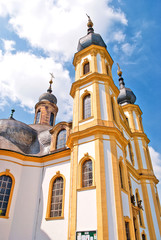 Die barocken Zwillingstürme des Würzburger Käppele