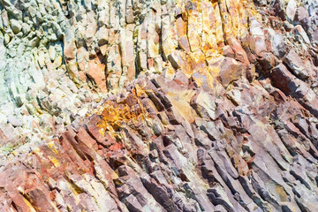 The relief of the rocks