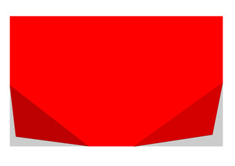 kırmızı köşe gölgeli menü