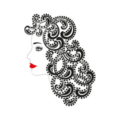 обрисовка девушки