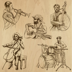 Fototapeta na wymiar Music around the World (vector pack no.4) - hand drawings