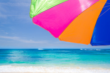 Beach umbrella's background