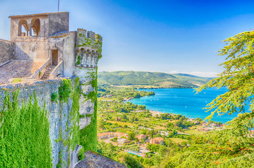Naklejka premium Bracciano Lake View from Odescalchi Castle