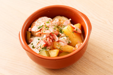 roasted potatoes with meat