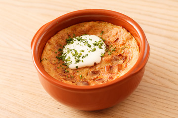 roasted potatoes in the pot
