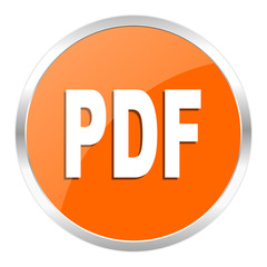 pdf orange glossy icon