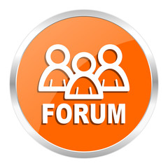 forum orange glossy icon