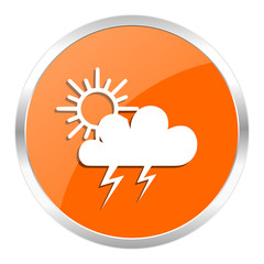 storm orange glossy icon
