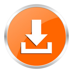 download orange glossy icon