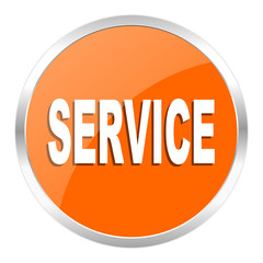 service orange glossy icon