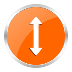 arrow orange glossy icon