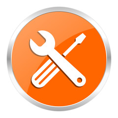 tools orange glossy icon