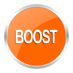boost orange glossy icon
