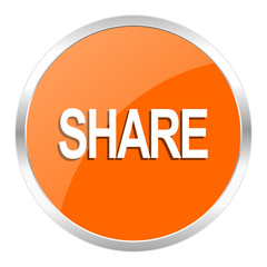 share orange glossy icon