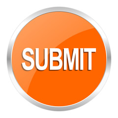 submit orange glossy icon