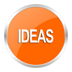 ideas orange glossy icon
