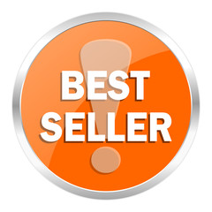 best seller orange glossy icon