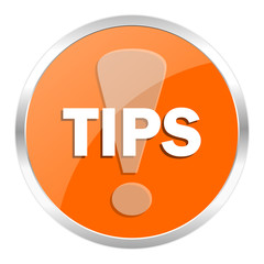 tips orange glossy icon