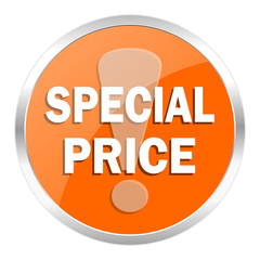 special price orange glossy icon