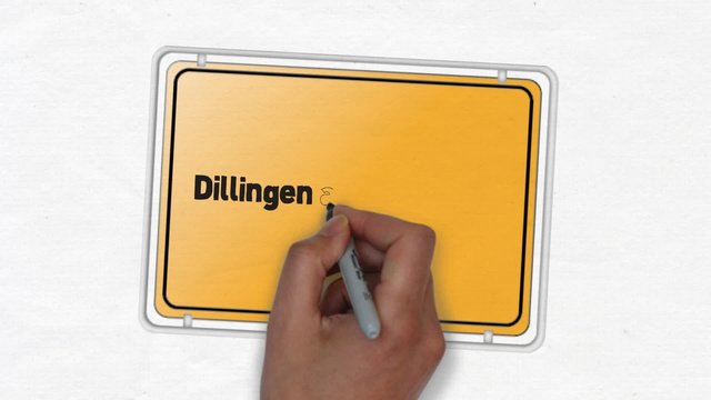 Dillingen an der Donau Ortseingangsschild Ortseingang Stadt