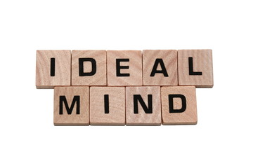 Phrase ideal mind made with tiles
