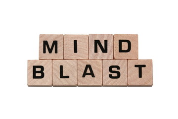 Phrase mind blast made with tiles