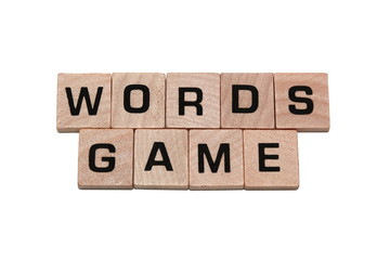 Phrase words game made with tiles