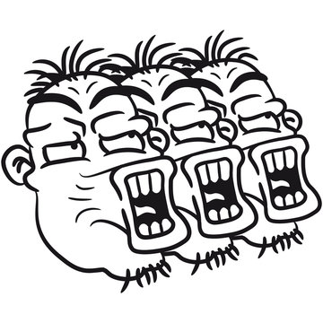 3 Verr&uuml;ckte Dumme Schreiende Idioten Freunde