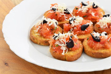 Bruschetta appetizers