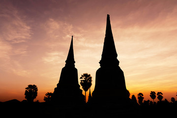 Old temple on twilight time