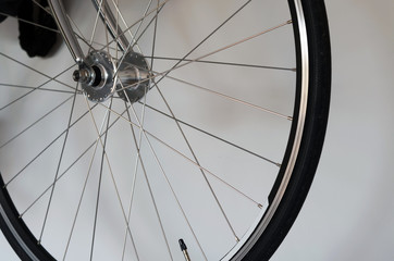 detail of bicycle wheel