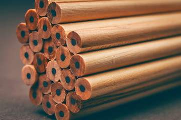 A lot of wooden pencils